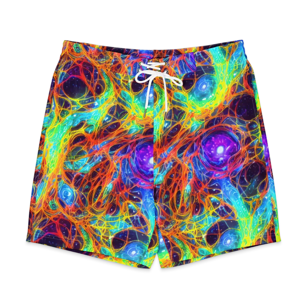 Biomorphic Voltage on Men's Board Shorts — Front