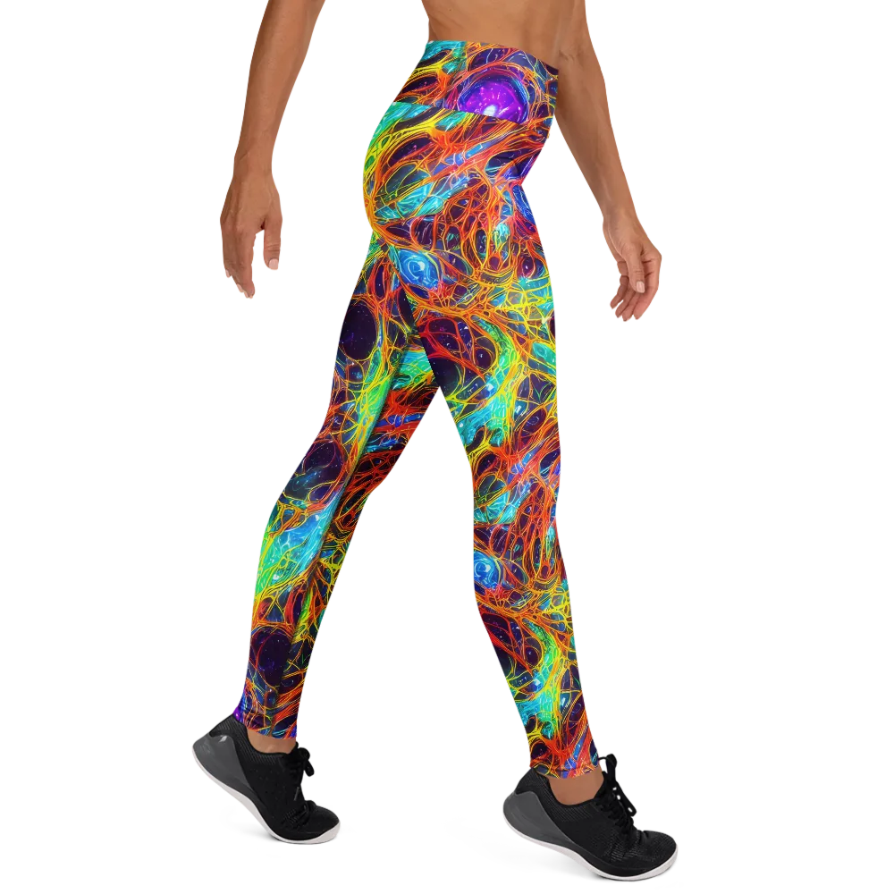 Biomorphic Voltage on Yoga Leggings — Right