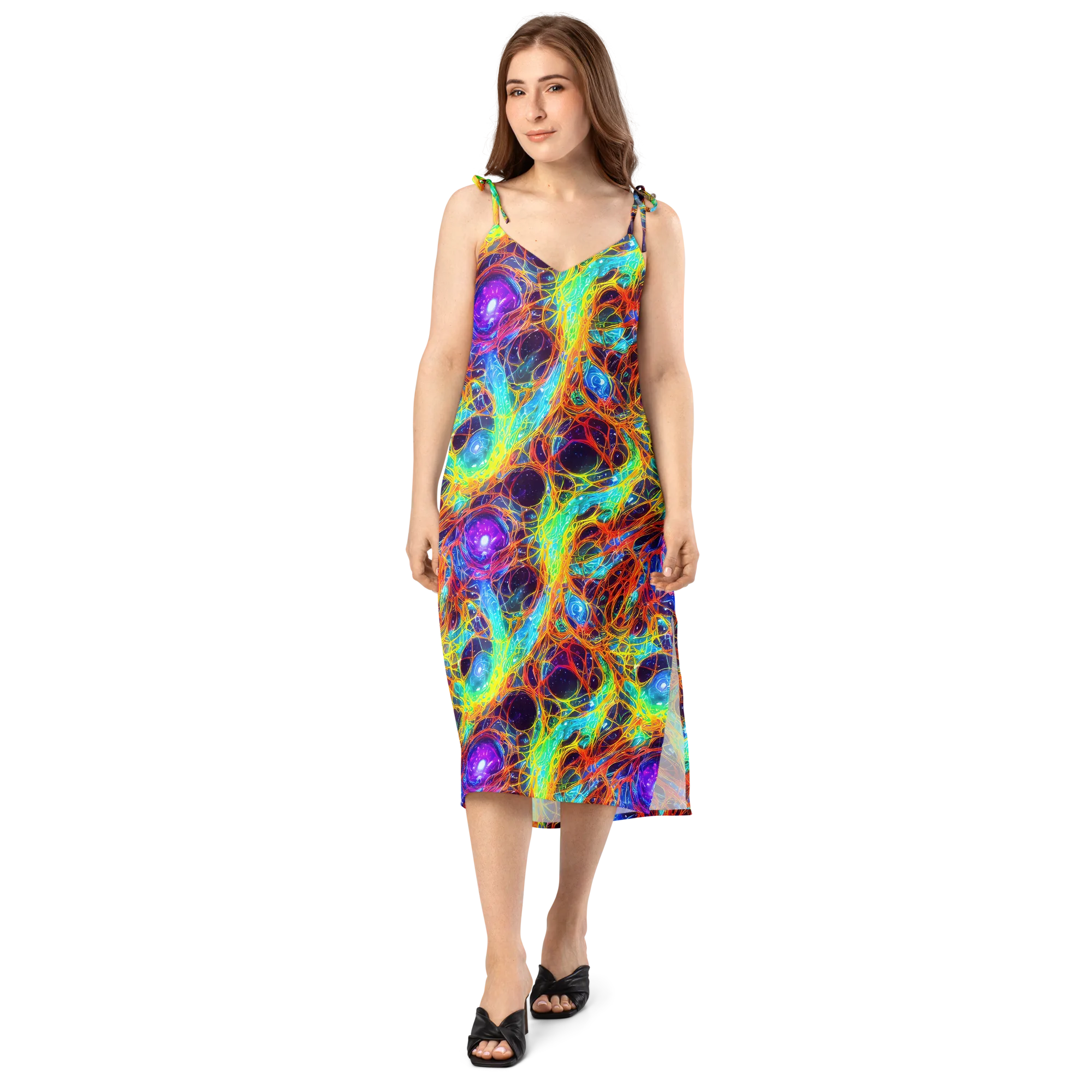Biomorphic Voltage on Slip Dress — Front