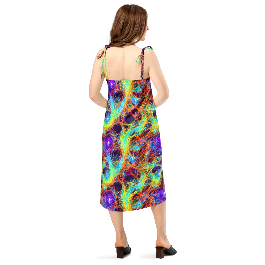 Biomorphic Voltage on Slip Dress — Back