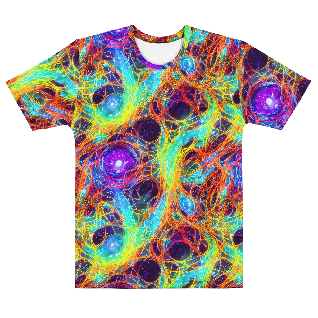 Biomorphic Voltage on Men's Cotton Crew Neck T-Shirt — Front