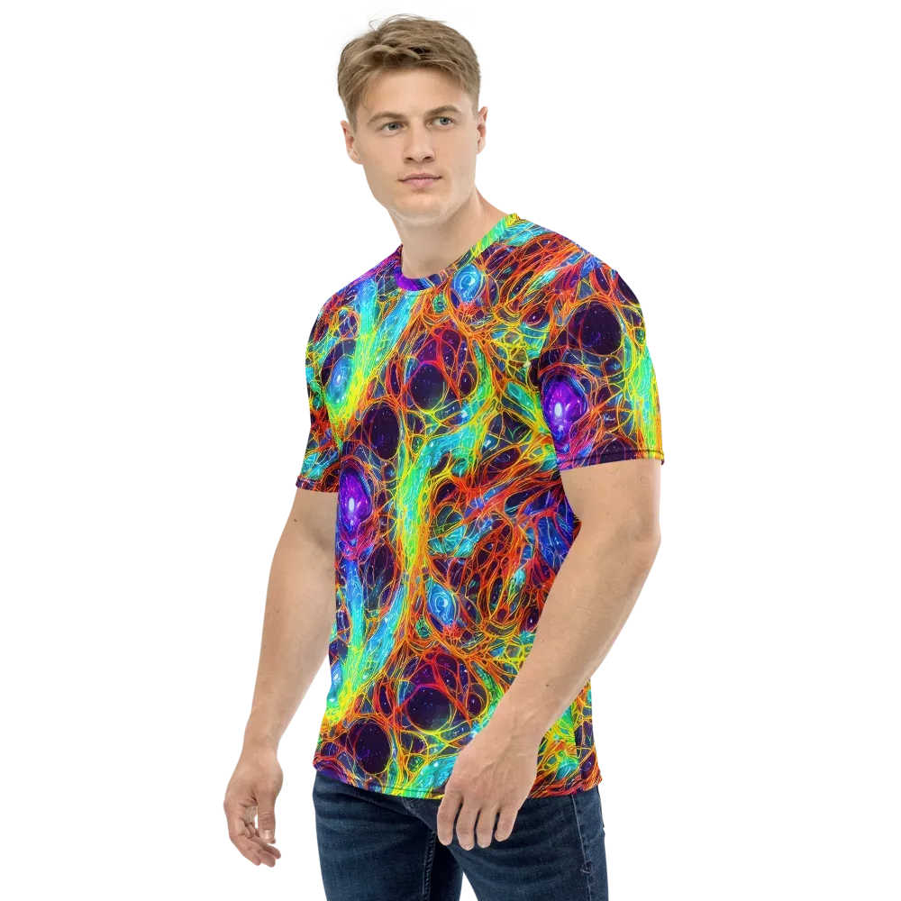 Biomorphic Voltage on Men's Crew Neck T-Shirt — Left