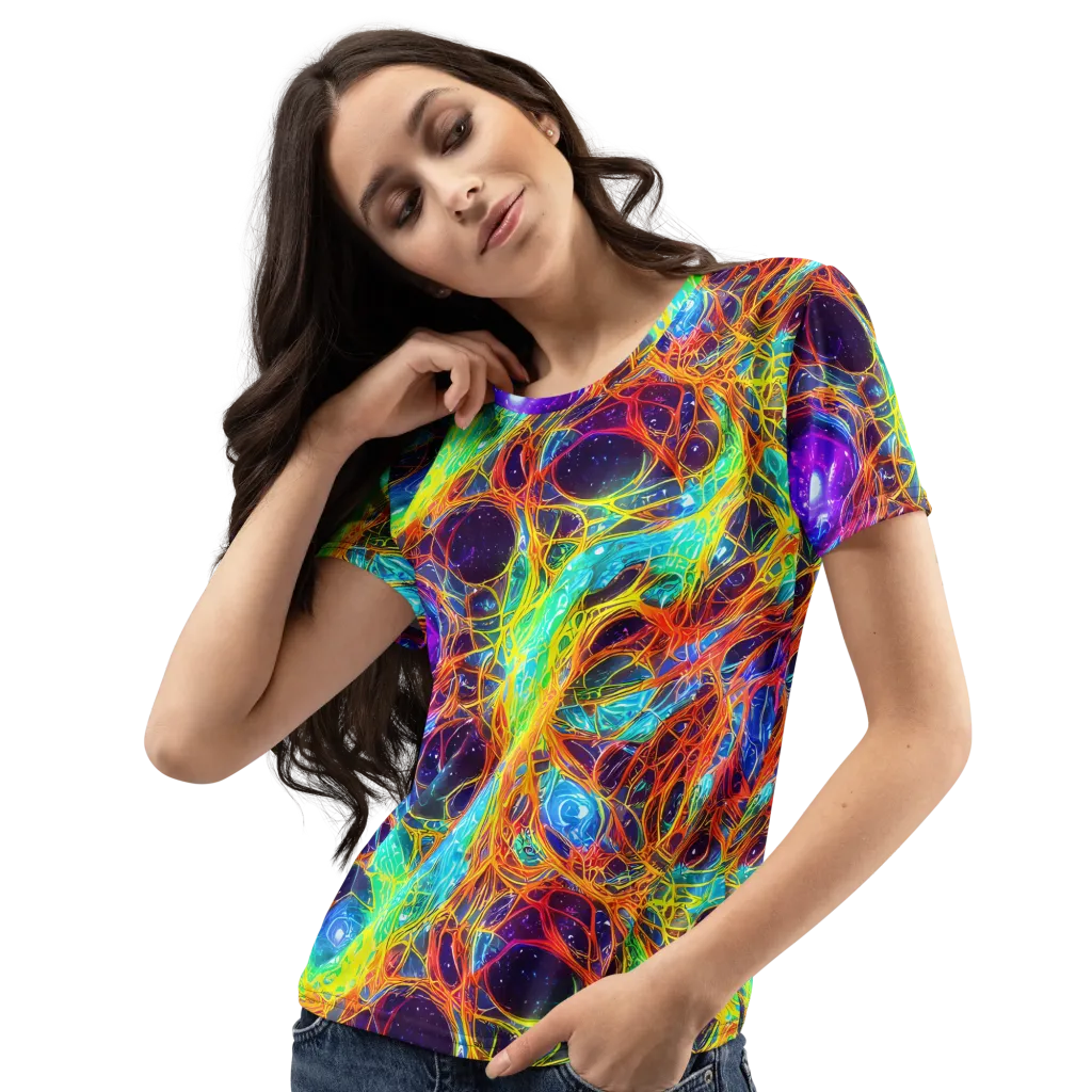 Biomorphic Voltage on Women's Crew Neck T-Shirt — Left Front