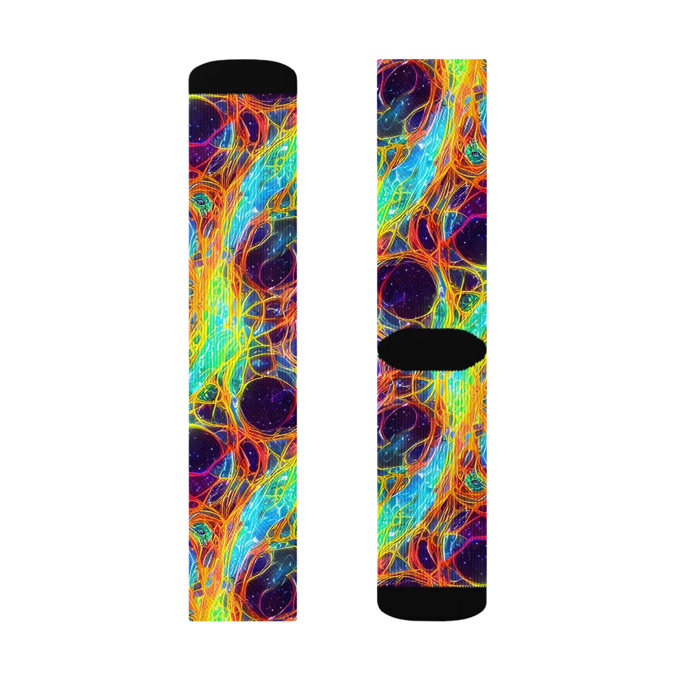 Biomorphic Voltage on Socks — Left Sock