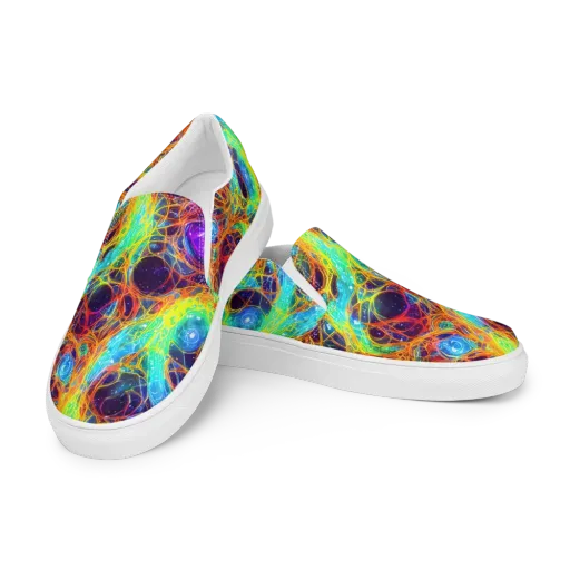 Biomorphic Voltage on a Women's Slip-On Canvas Shoes