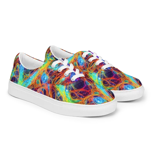 Biomorphic Voltage on a Men's Lace-Up Canvas Shoes
