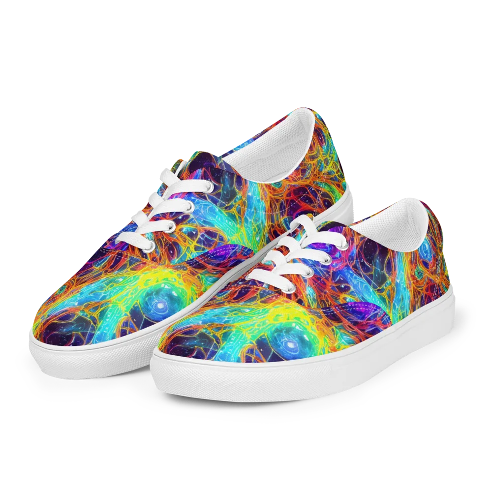 Biomorphic Voltage on Men's Lace-Up Canvas Shoes — Left Front