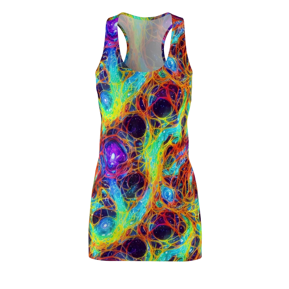 Biomorphic Voltage on Racerback Dress — Front