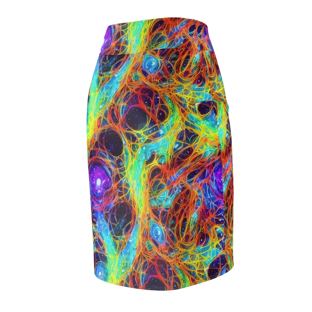 Biomorphic Voltage on Pencil Skirt — Back Side