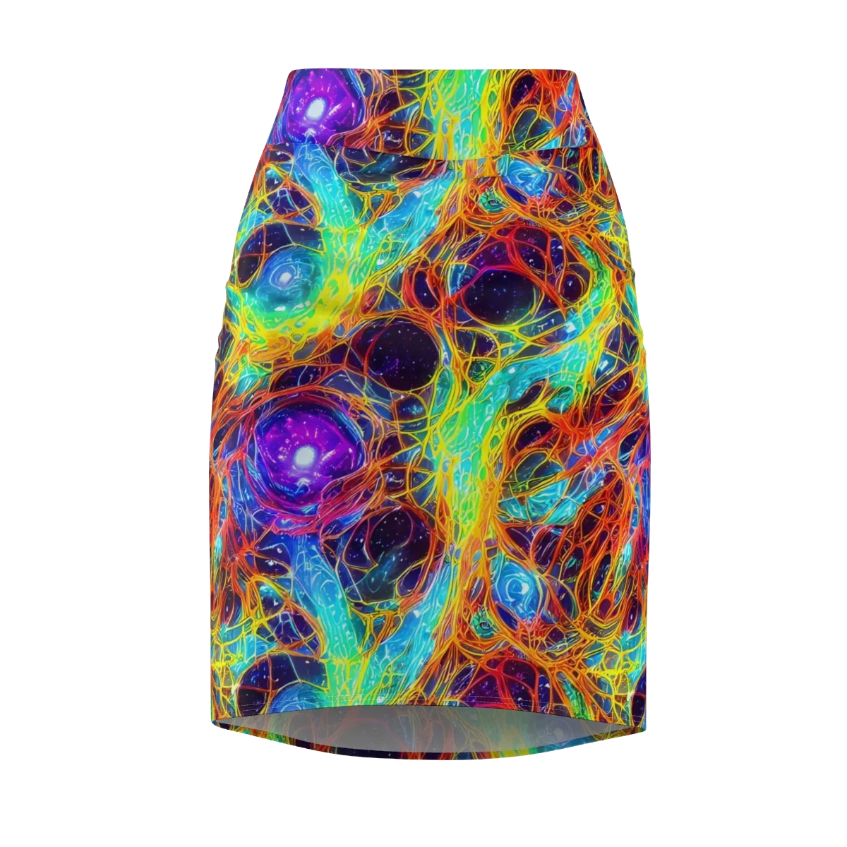 Biomorphic Voltage on Pencil Skirt — Front