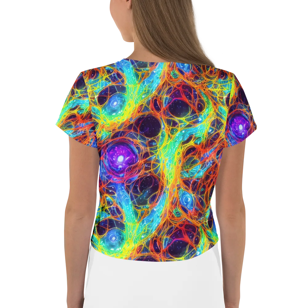 Biomorphic Voltage on Crop Tee — Back