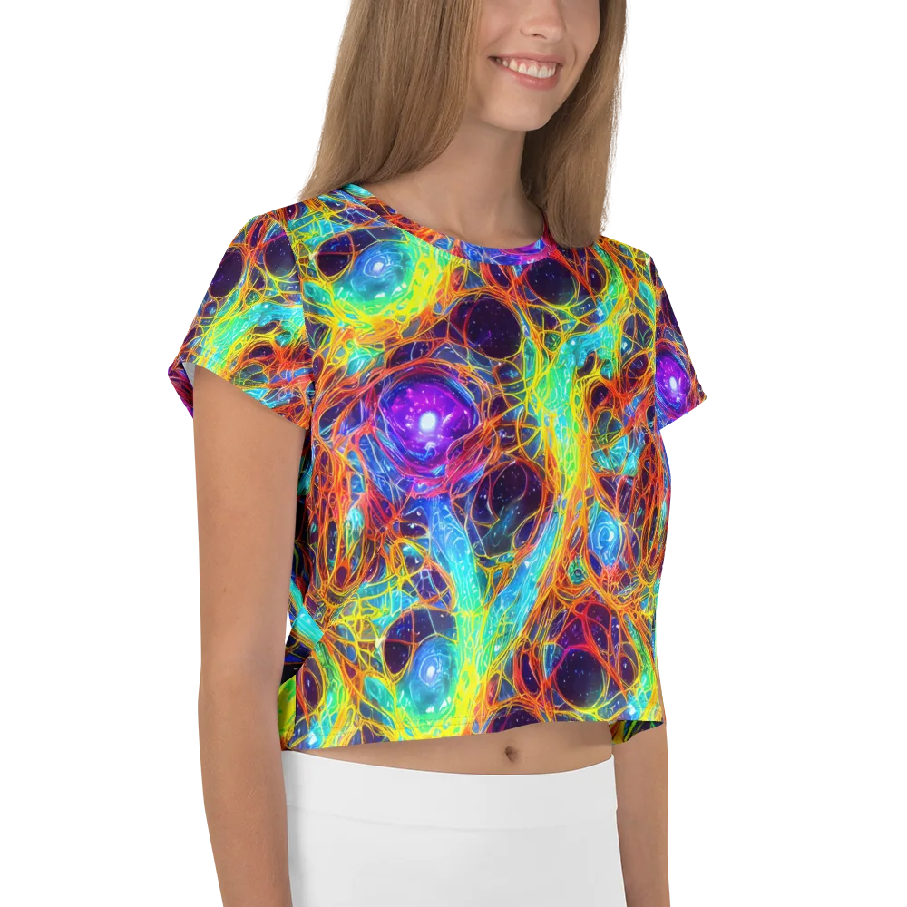 Biomorphic Voltage on Crop Tee — Right