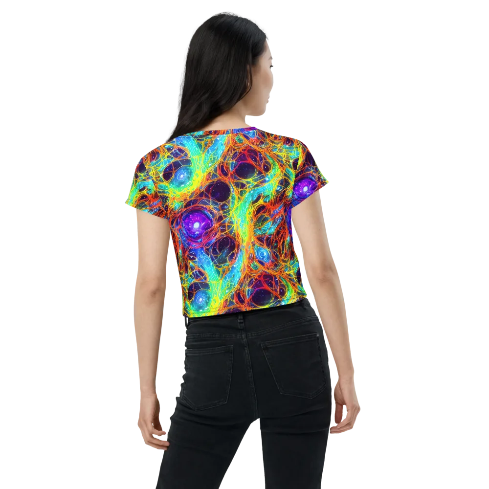Biomorphic Voltage on Crop Tee — Back