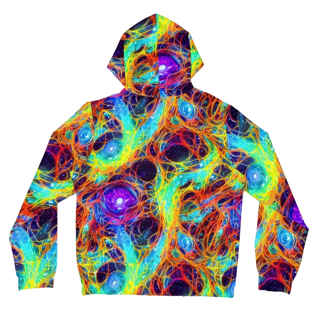 Biomorphic Voltage on Women's Full-Zip Hoodie — Back