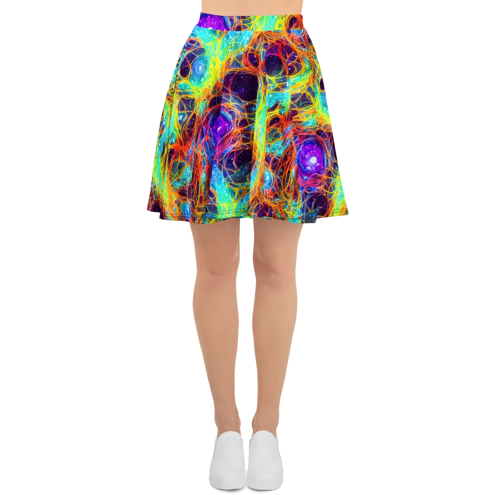 Biomorphic Voltage on Skater Skirt — Front