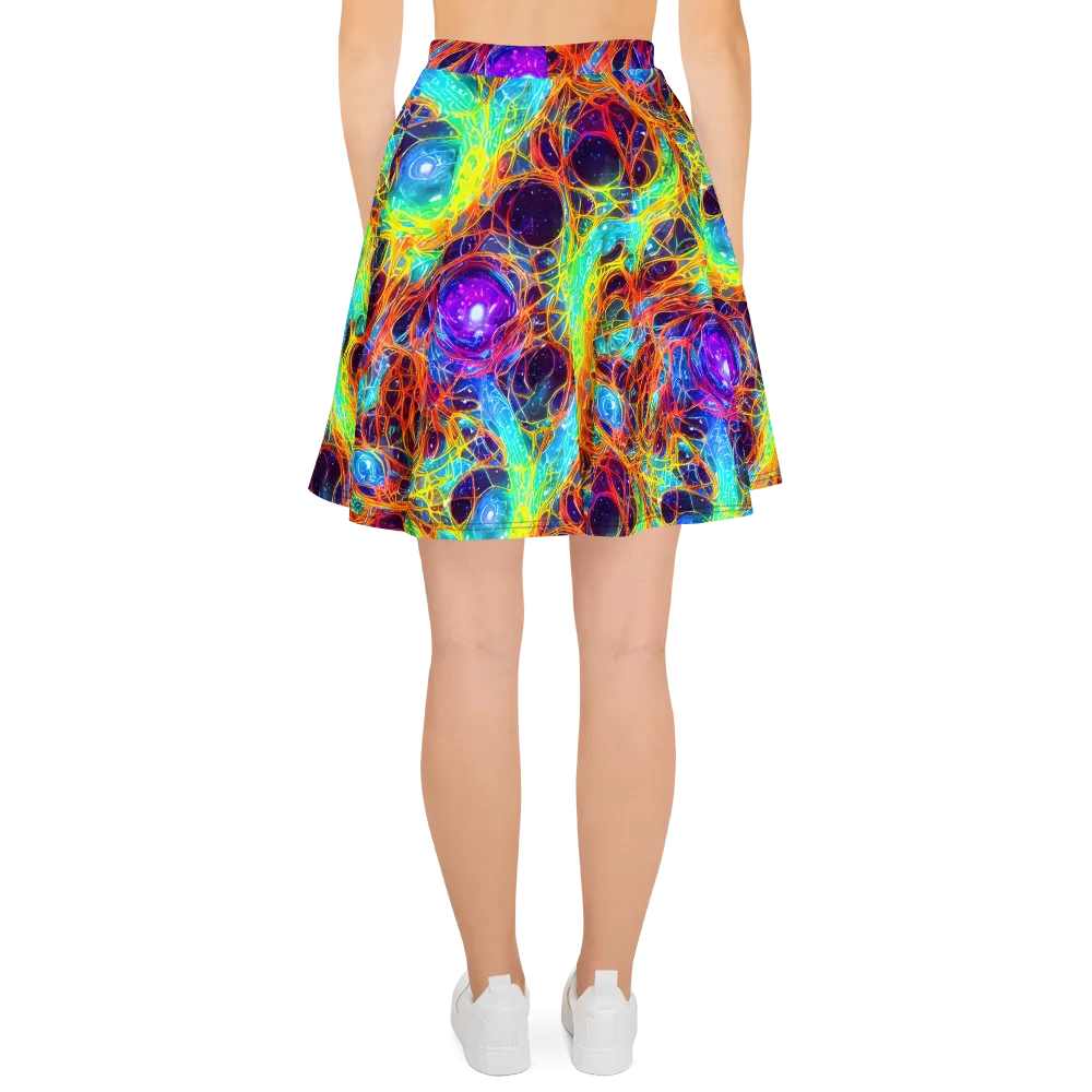 Biomorphic Voltage on Skater Skirt — Back