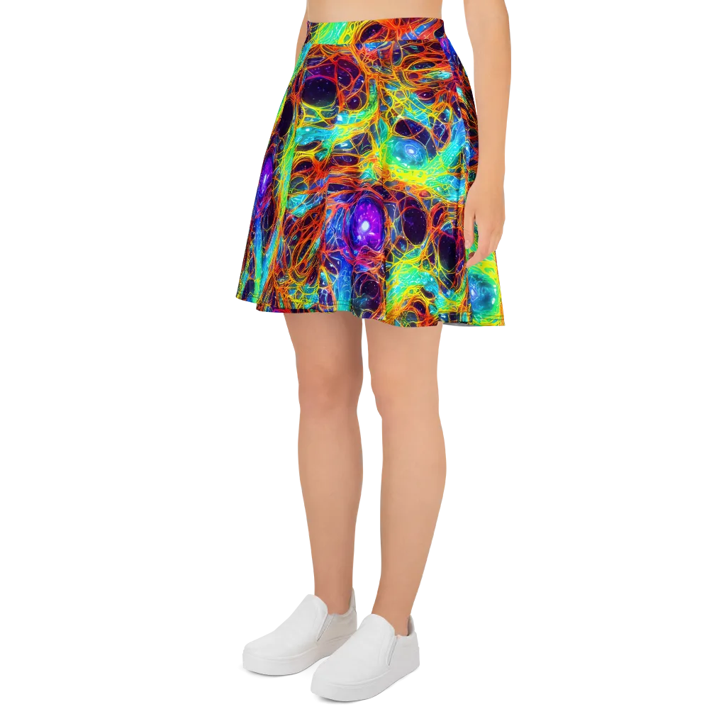 Biomorphic Voltage on Skater Skirt — Left