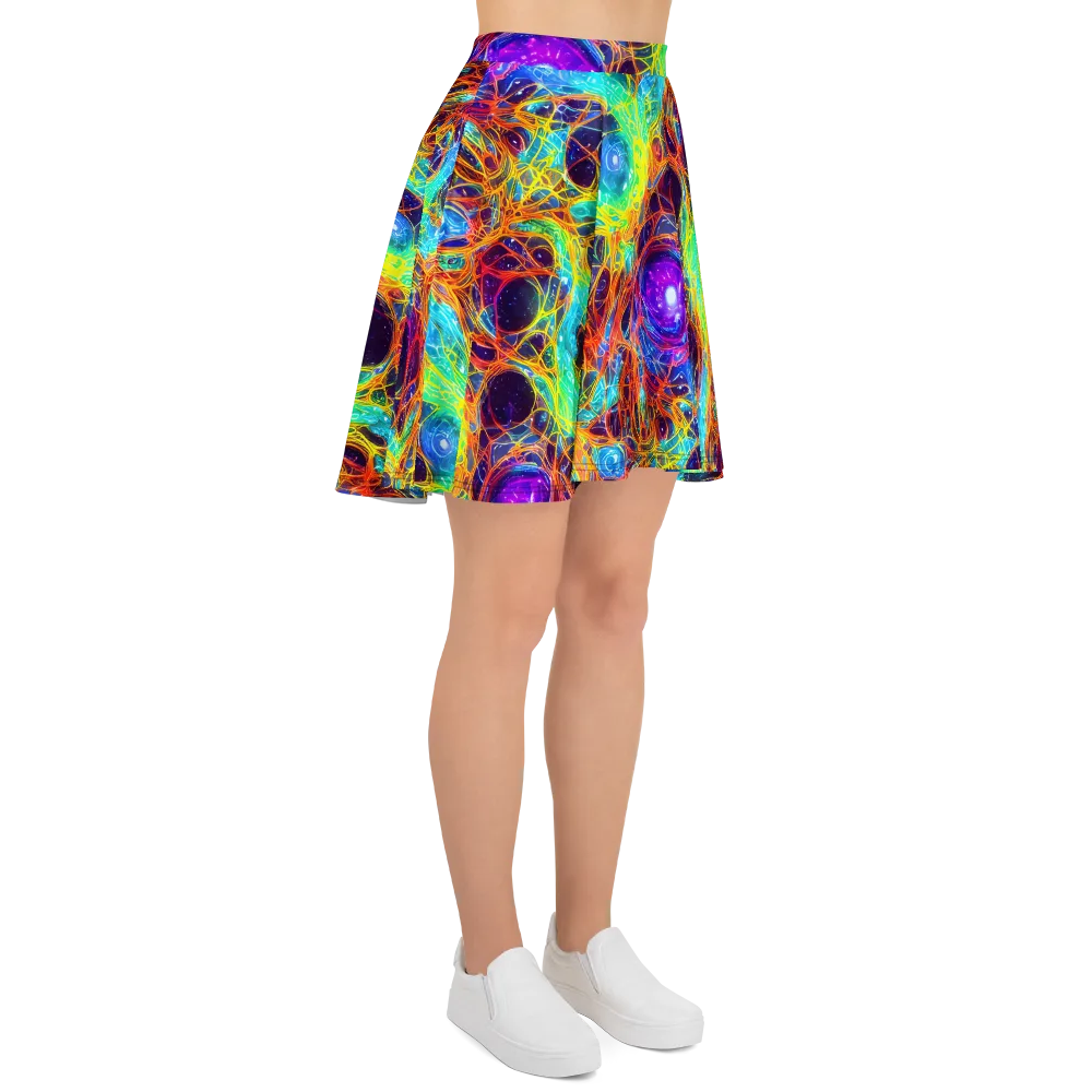 Biomorphic Voltage on Skater Skirt — Right
