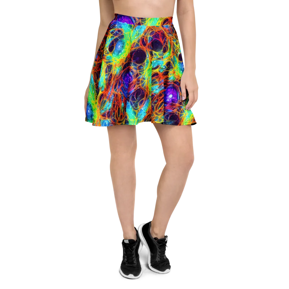 Biomorphic Voltage on Skater Skirt — Front
