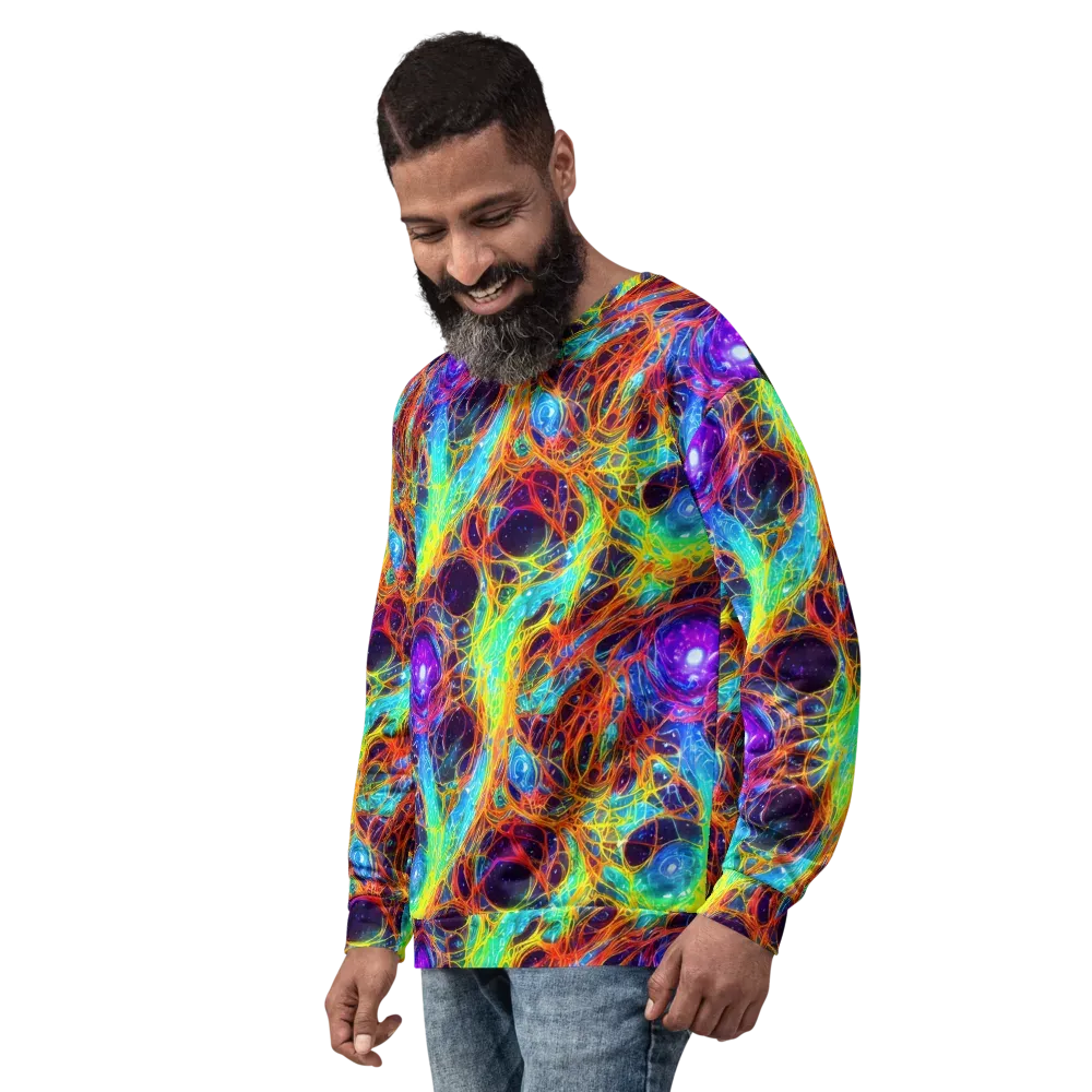 Biomorphic Voltage on Sweatshirt — Left Front