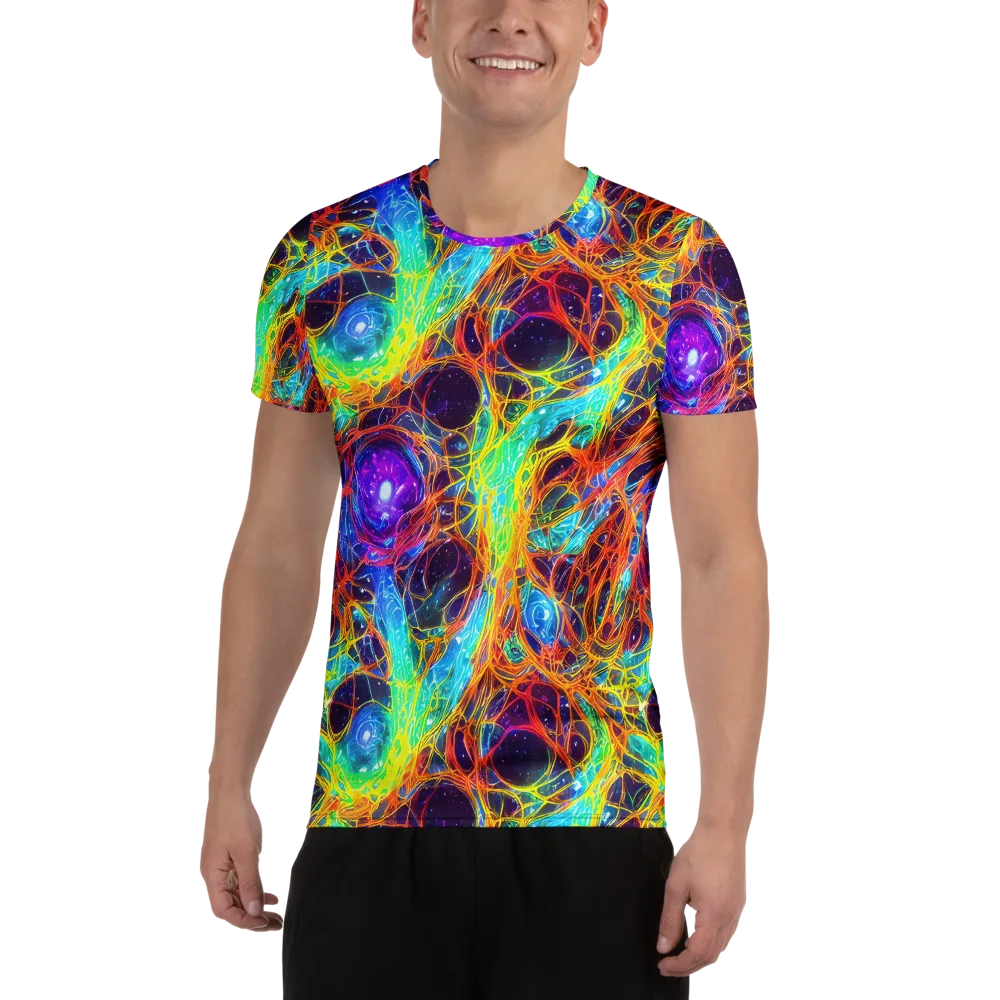 Biomorphic Voltage on Men's Athletic T-Shirt — Front