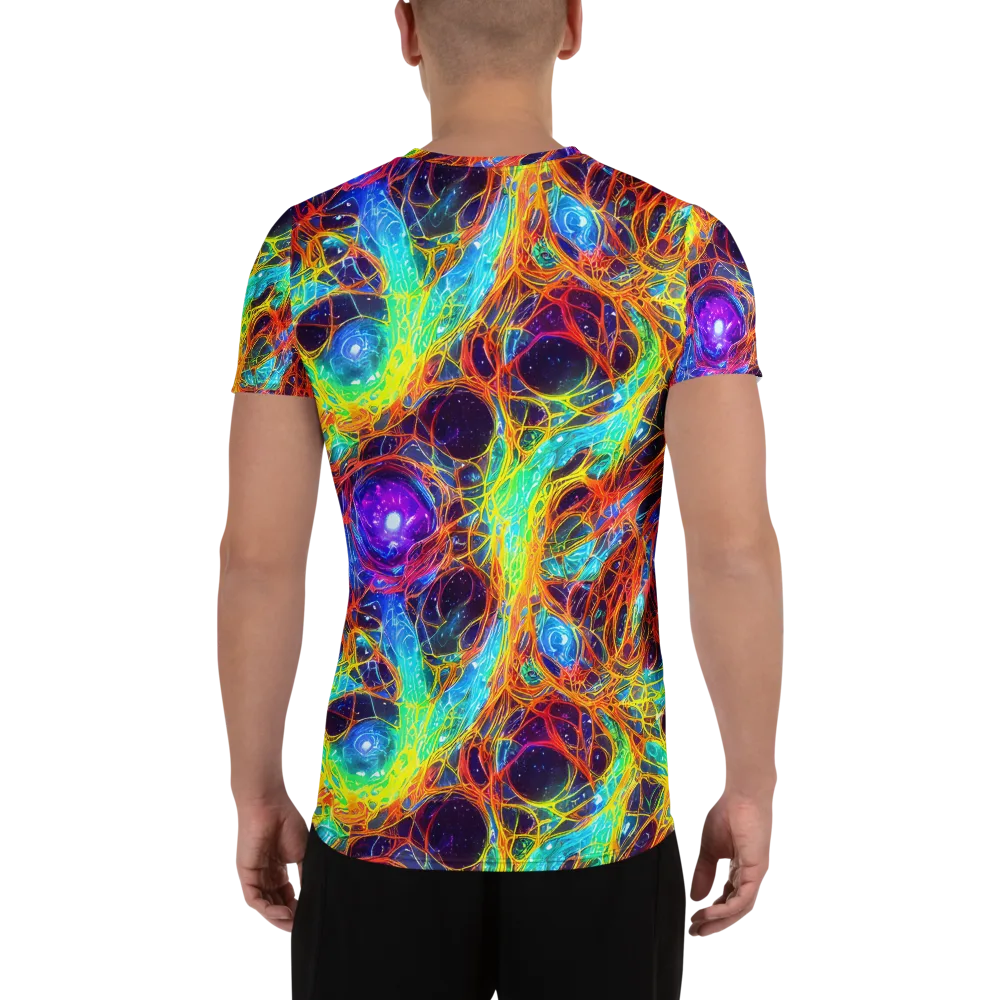 Biomorphic Voltage on Men's Athletic T-Shirt — Back