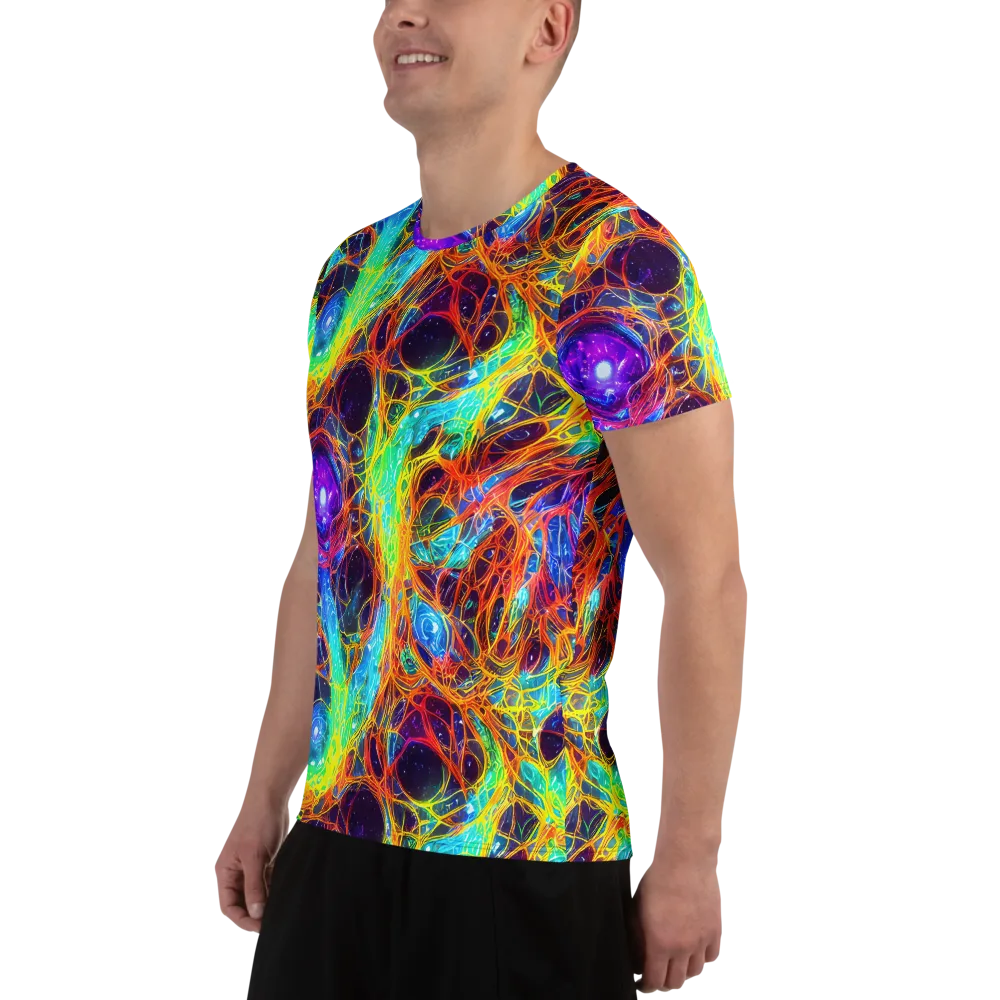 Biomorphic Voltage on Men's Athletic T-Shirt — Left