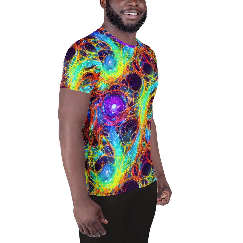 Biomorphic Voltage on Men's Athletic T-Shirt — Right