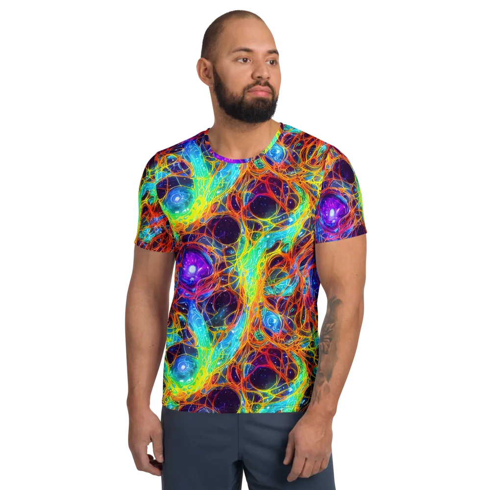 Biomorphic Voltage on Men's Athletic T-Shirt — Front
