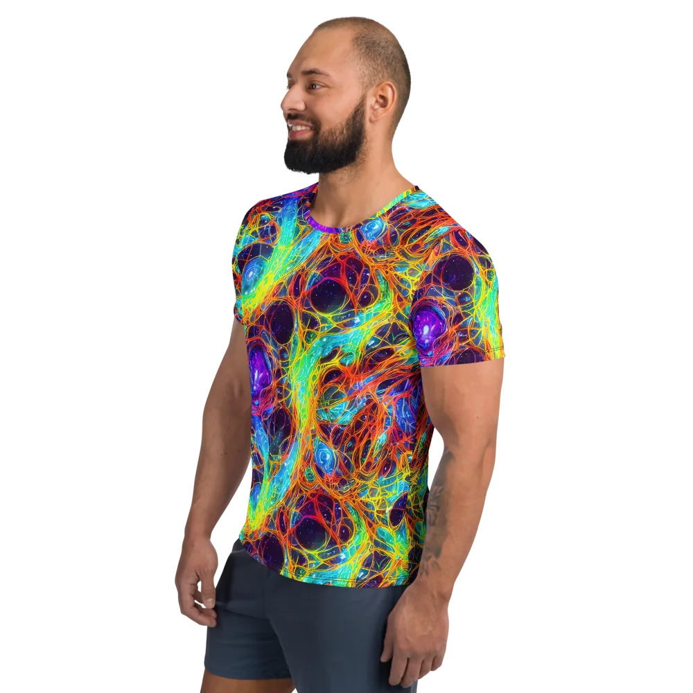 Biomorphic Voltage on Men's Athletic T-Shirt — Left