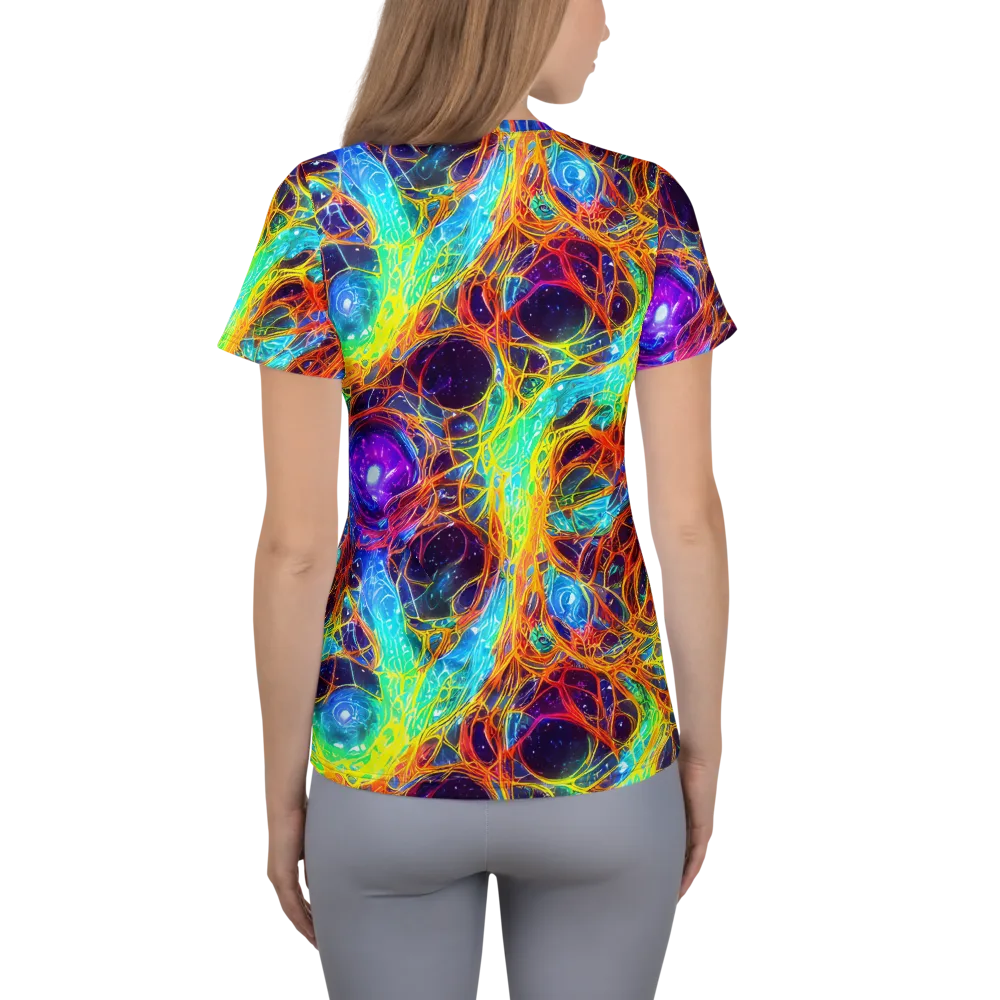 Biomorphic Voltage on Women's Athletic T-Shirt — Back