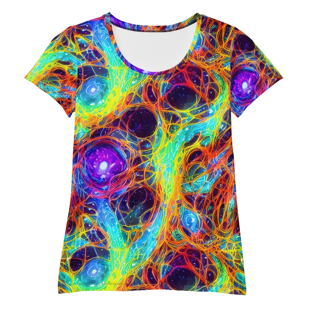 Biomorphic Voltage on Women's Athletic T-Shirt — Front