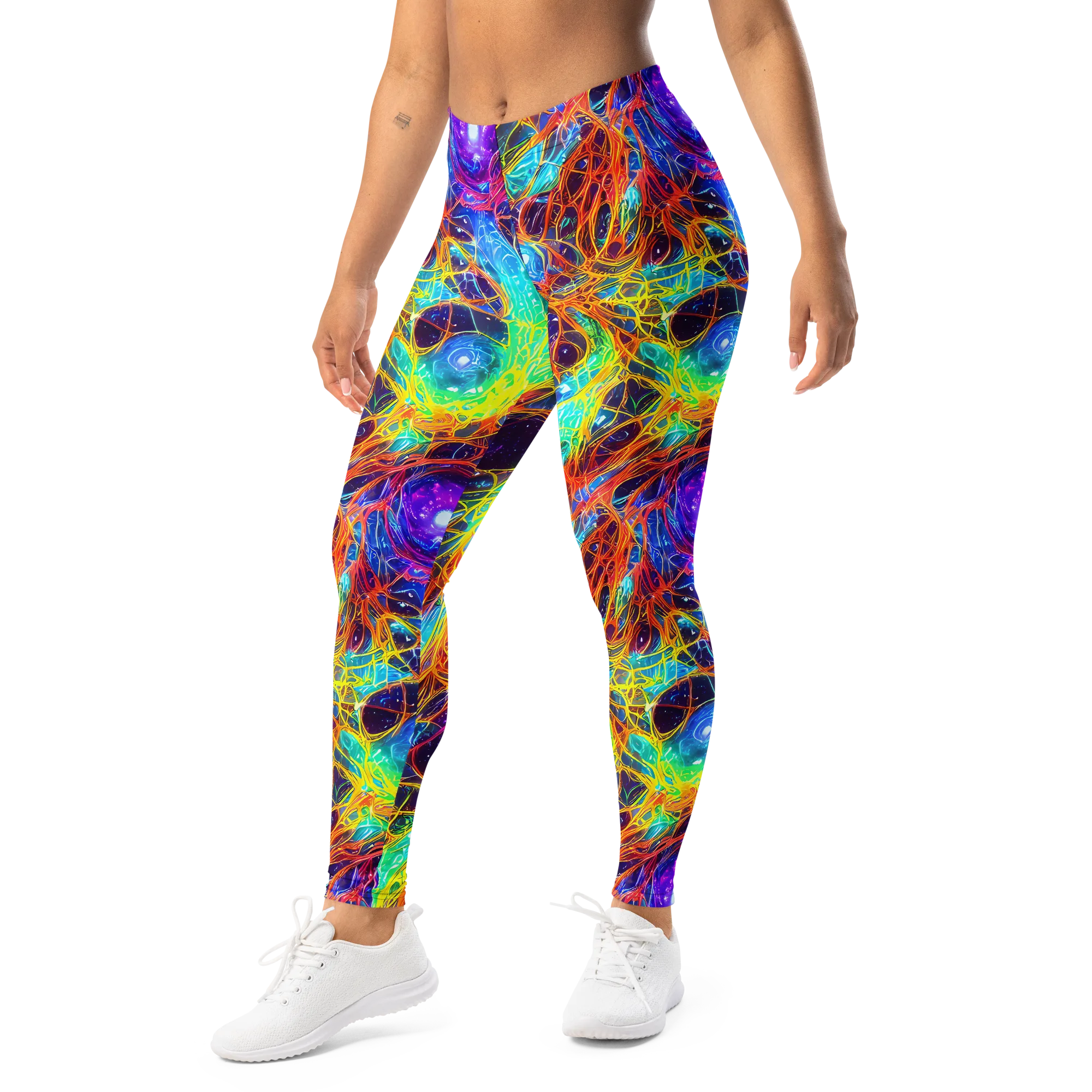 Biomorphic Voltage on Leggings — Left Front