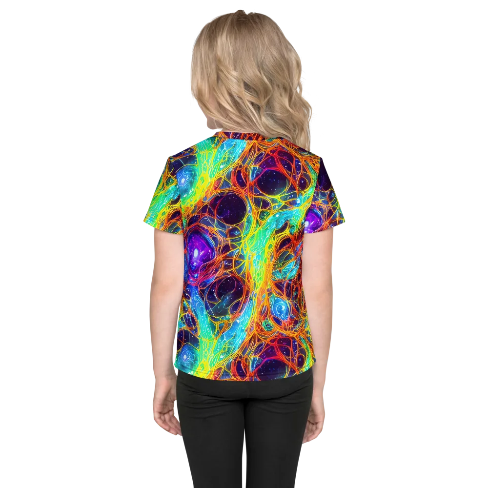 Biomorphic Voltage on Kids Crew Neck T-Shirt — Back