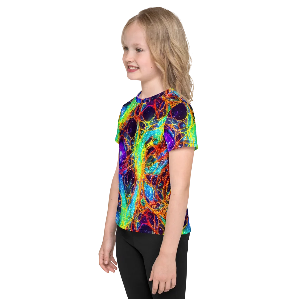 Biomorphic Voltage on Kids Crew Neck T-Shirt — Left
