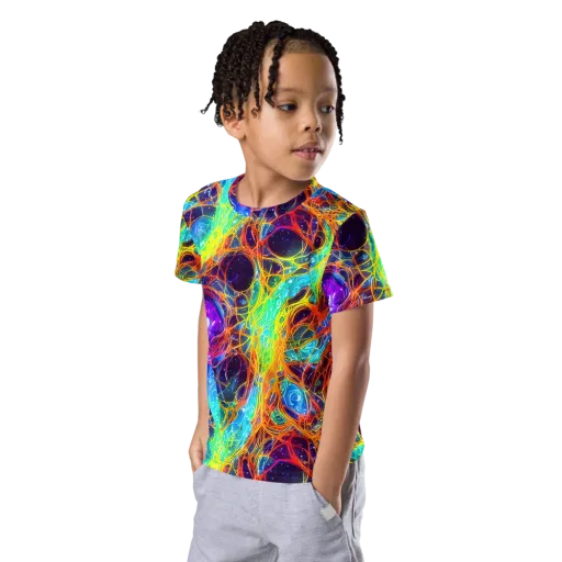 Biomorphic Voltage on a Kids Crew Neck T-Shirt