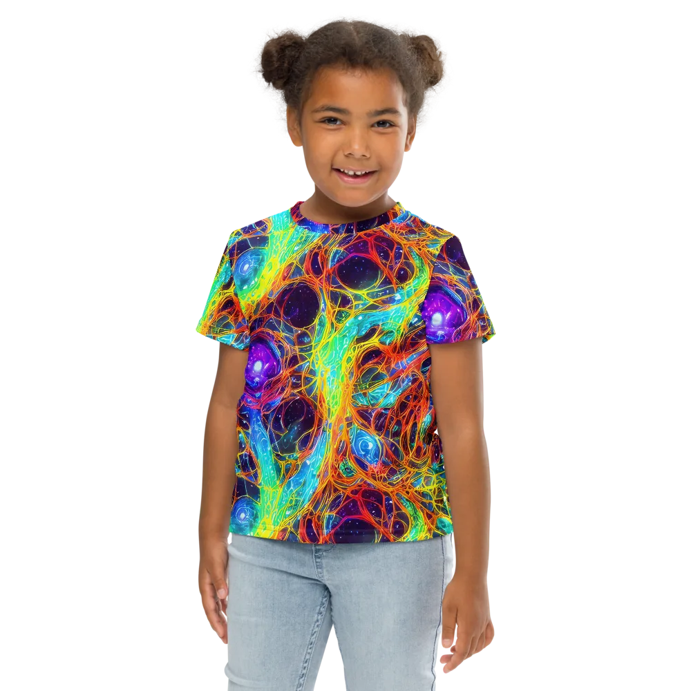 Biomorphic Voltage on Kids Crew Neck T-Shirt — Front