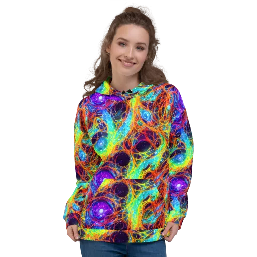 Biomorphic Voltage on a Hoodie