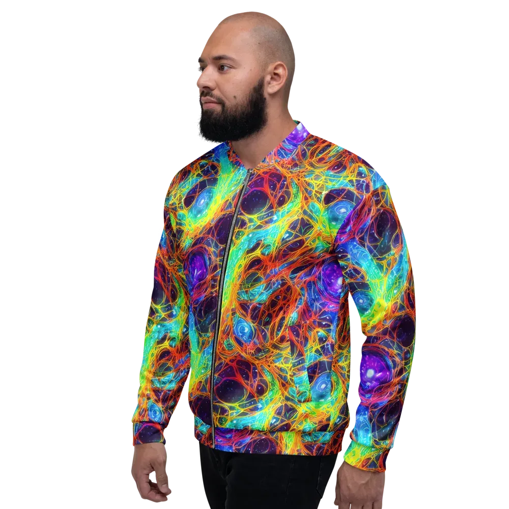 Biomorphic Voltage on Bomber Jacket — Left