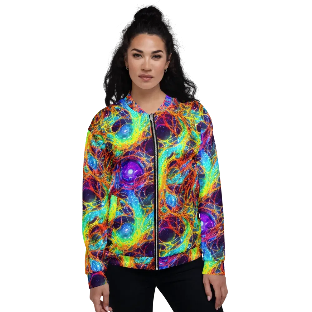 Biomorphic Voltage on Bomber Jacket — Front