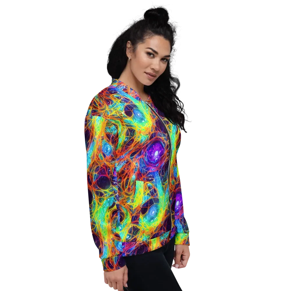 Biomorphic Voltage on Bomber Jacket — Right