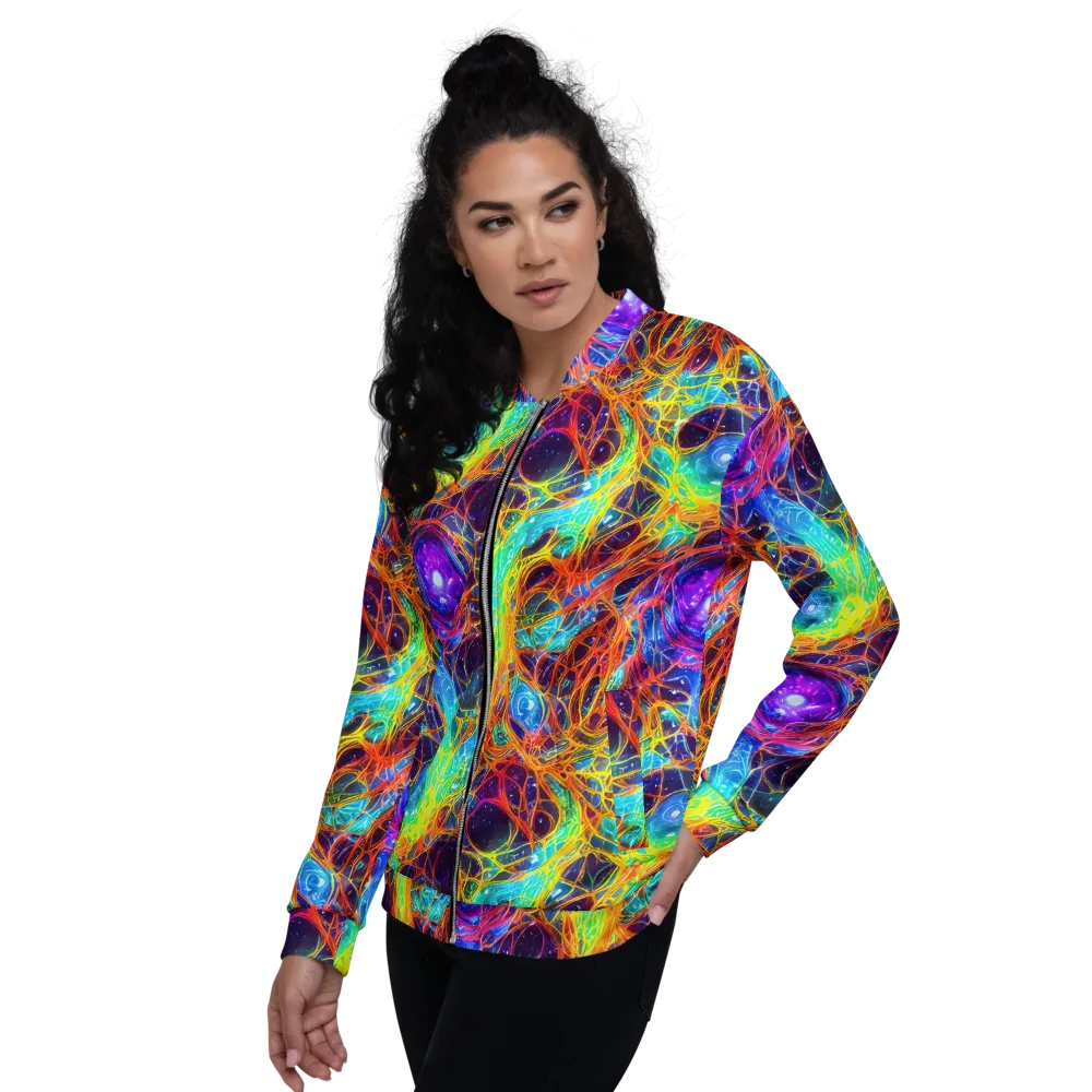 Biomorphic Voltage on Bomber Jacket — Left