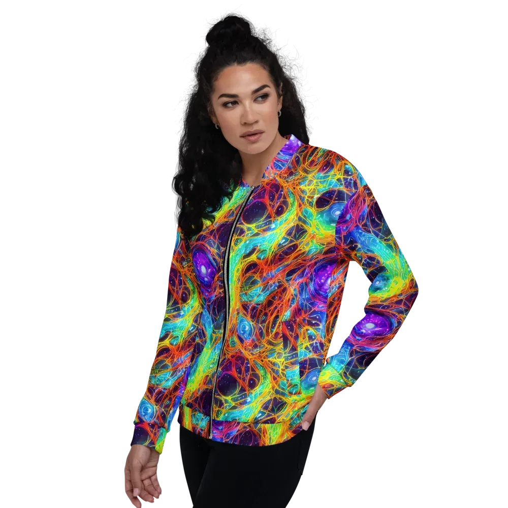 Biomorphic Voltage on Bomber Jacket — Left