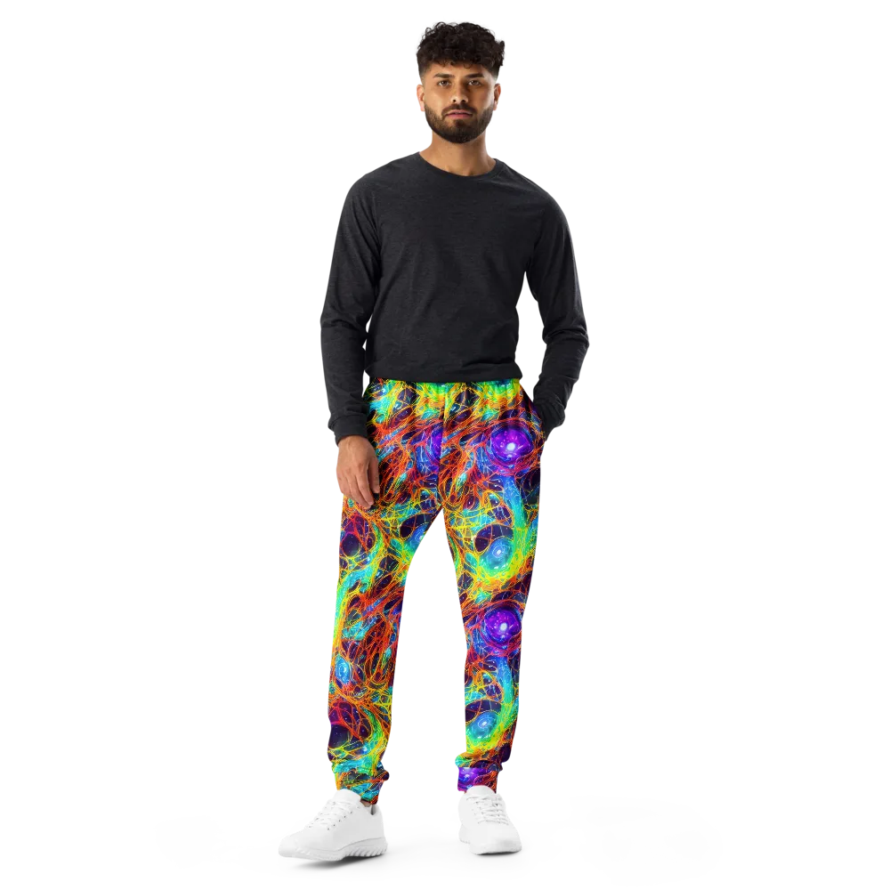 Biomorphic Voltage on Men's Joggers — Front