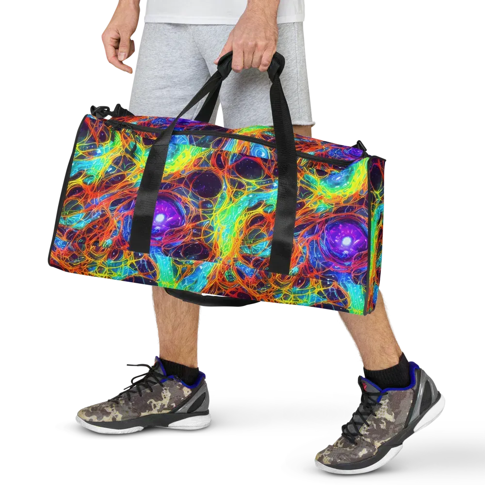 Biomorphic Voltage on Duffle Bag — Front