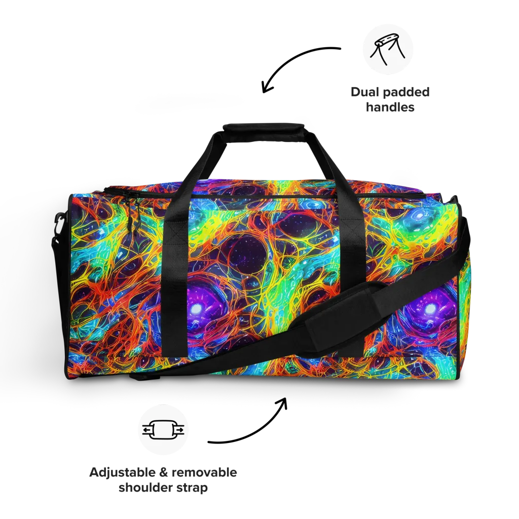 Biomorphic Voltage on Duffle Bag — Front