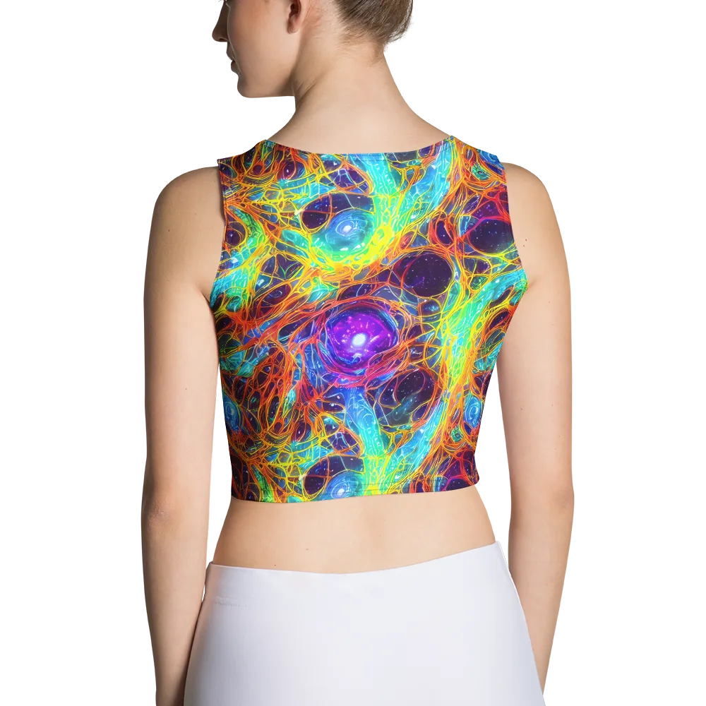 Biomorphic Voltage on Crop Top — Back