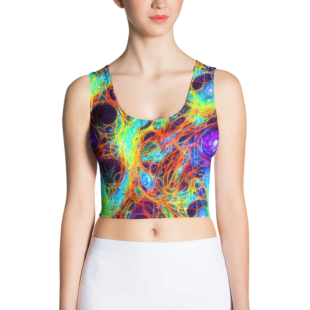 Biomorphic Voltage on Crop Top — Front