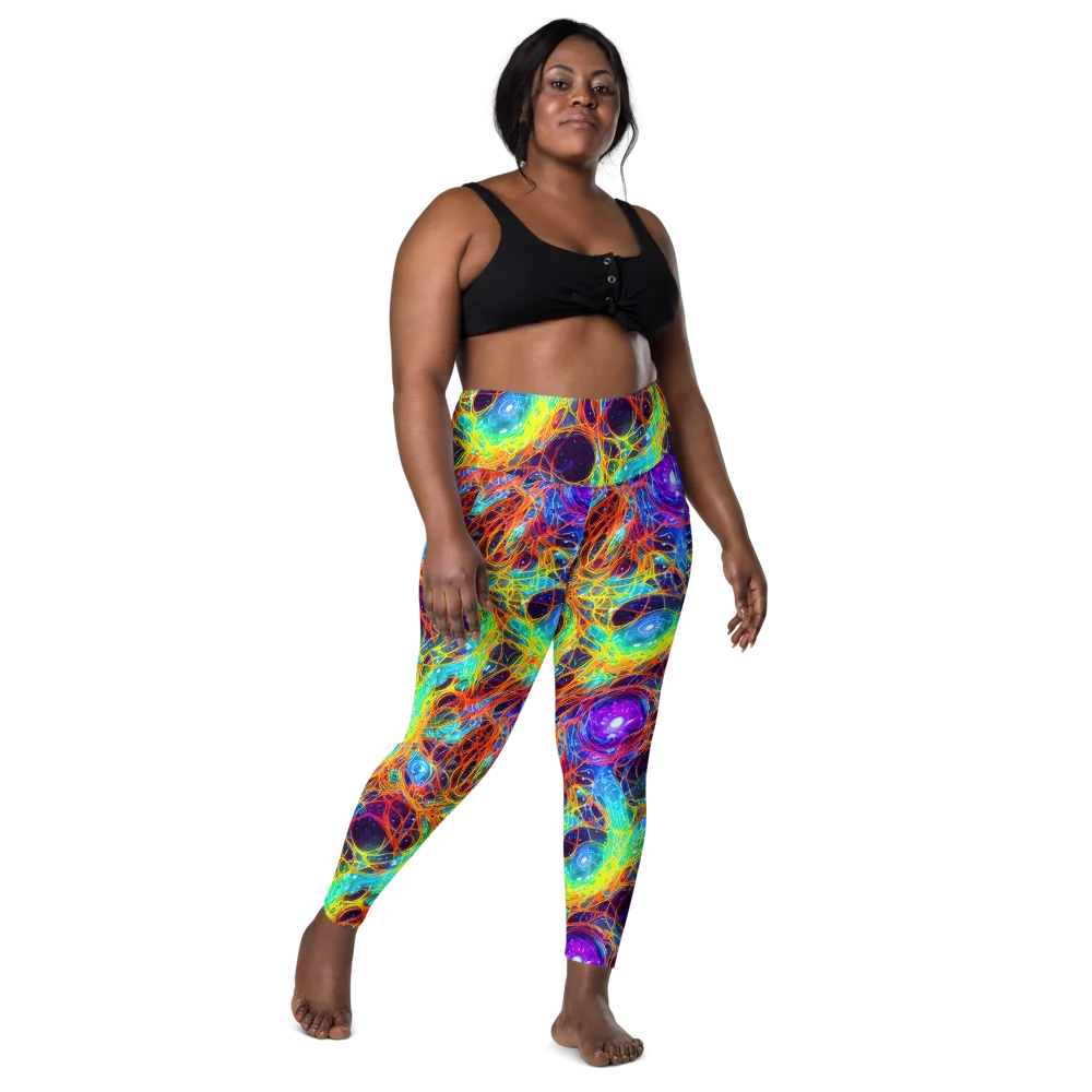 Biomorphic Voltage on Leggings with Pockets — Front