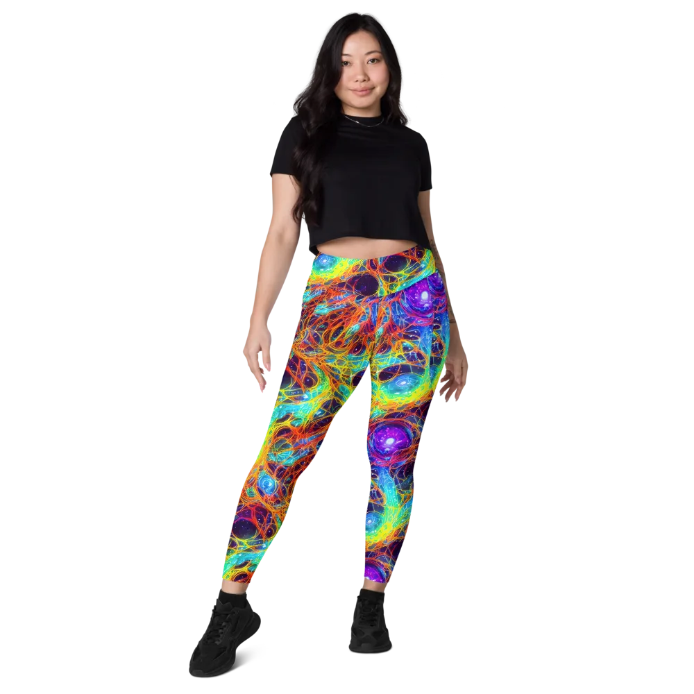 Biomorphic Voltage on Leggings with Pockets — Front